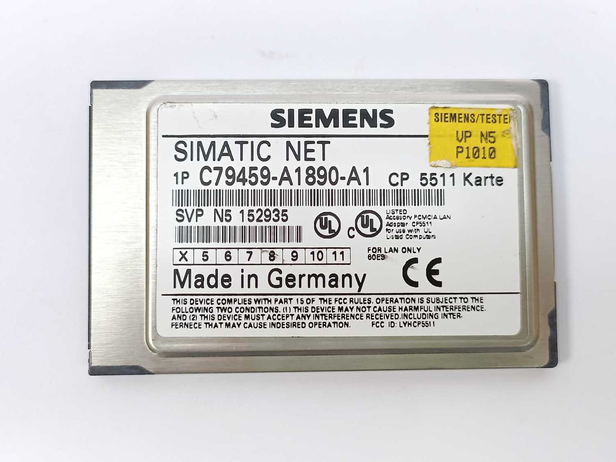 Siemens 6GK1551-2AA00 CP 5512 PCMCIA Card for PROFIBUS