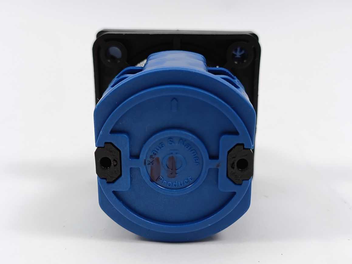 KRAUS & NAIMER CA10.A202.E 20A 3‑Pole On/Off Cam Switch, Front‑Mounted, 48×48 mm
