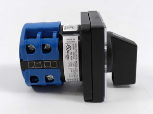 KRAUS & NAIMER CA10.A202.E 20A 3‑Pole On/Off Cam Switch, Front‑Mounted, 48×48 mm