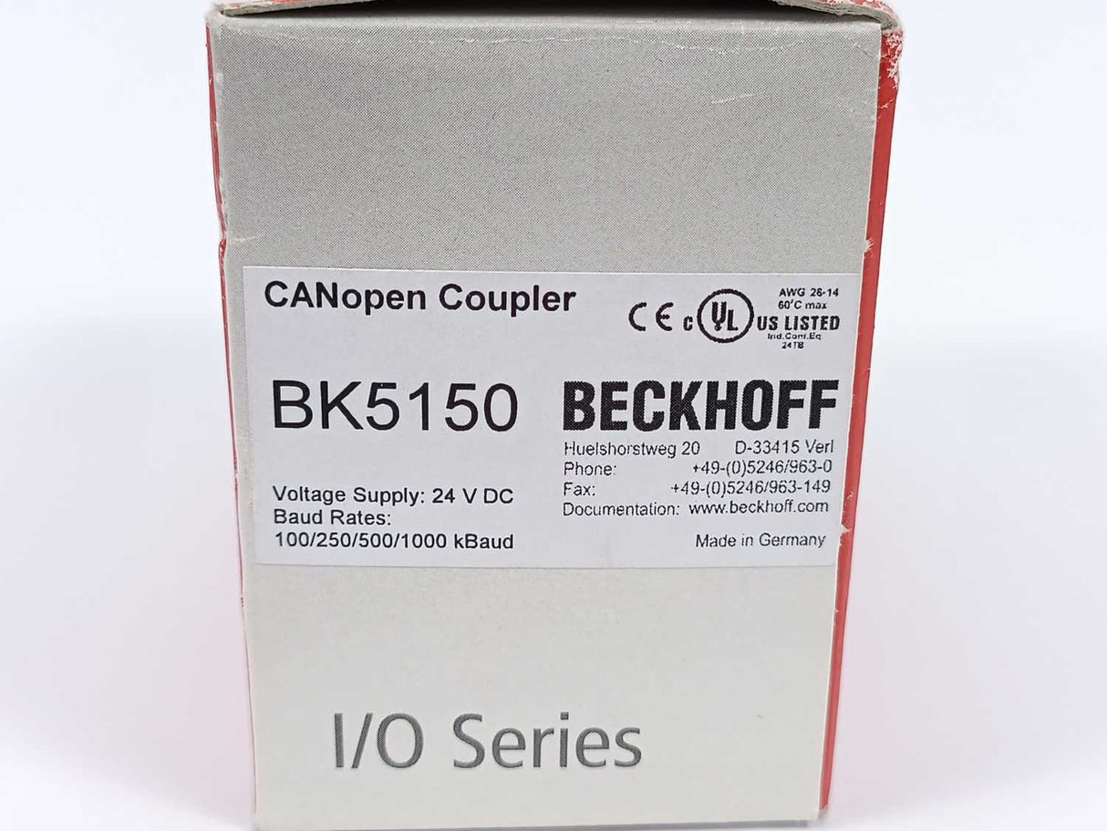 Beckhoff BK5150 CANOpen Bus Coupler, Compact
