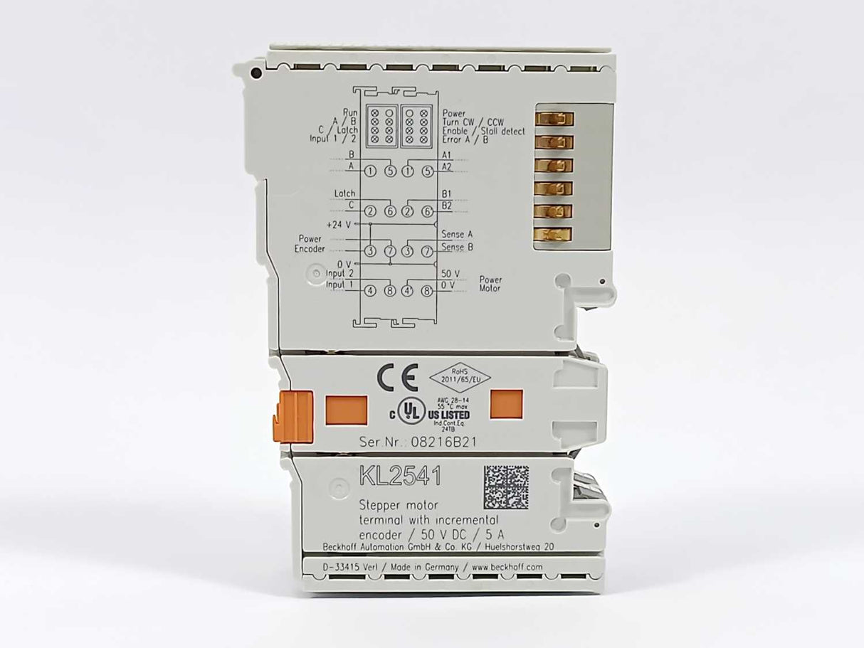 Beckhoff KL2541 Stepper Motor Terminal with Incremental Encoder / 50V DC / 5A