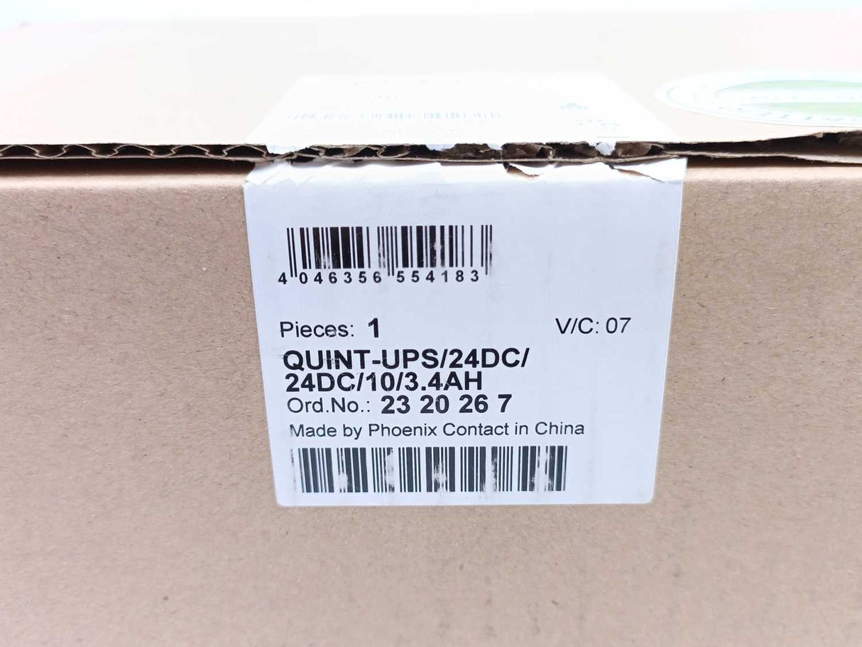Phoenix Contact 2320267 QUINT-UPS/24DC/24DC/10/3.4AH Power Supply 24V