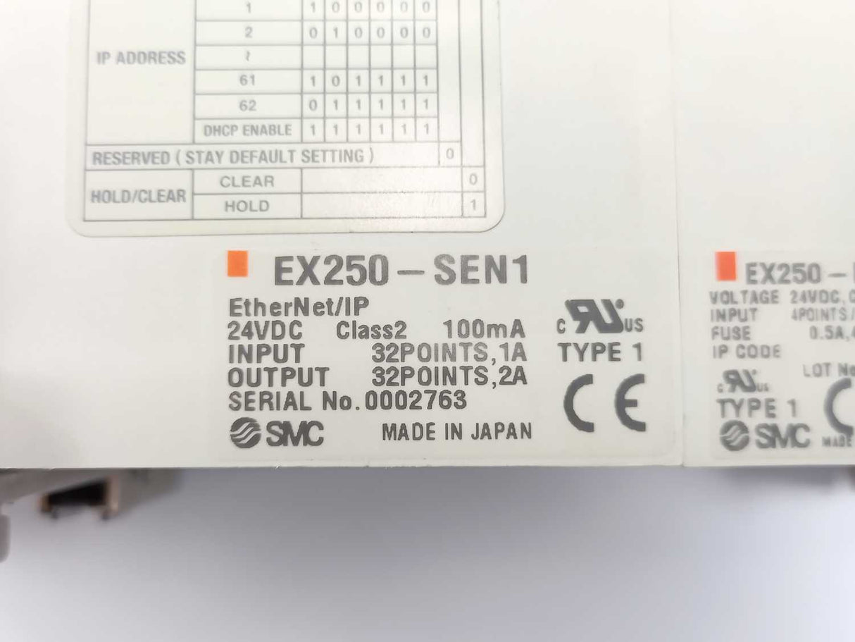 SMC EX250-SEN1 Serial Interface Unit w/ 2x EX250-IE3, SV110-5FUD & SV1200-5FUD