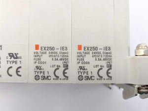 SMC EX250-SEN1 Serial Interface Unit w/ 2x EX250-IE3, SV110-5FUD & SV1200-5FUD