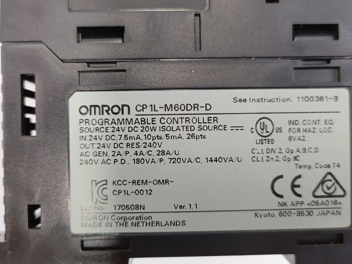 OMRON CP1L-M60DR-D Sysmac CP1L, Programmable Controller