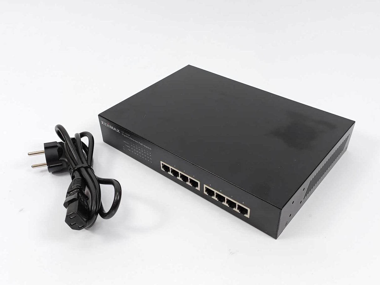 EDIMAX GS-1008P Gigabit Ethernet PoE+ Switch 100~240V w/ Power Cable