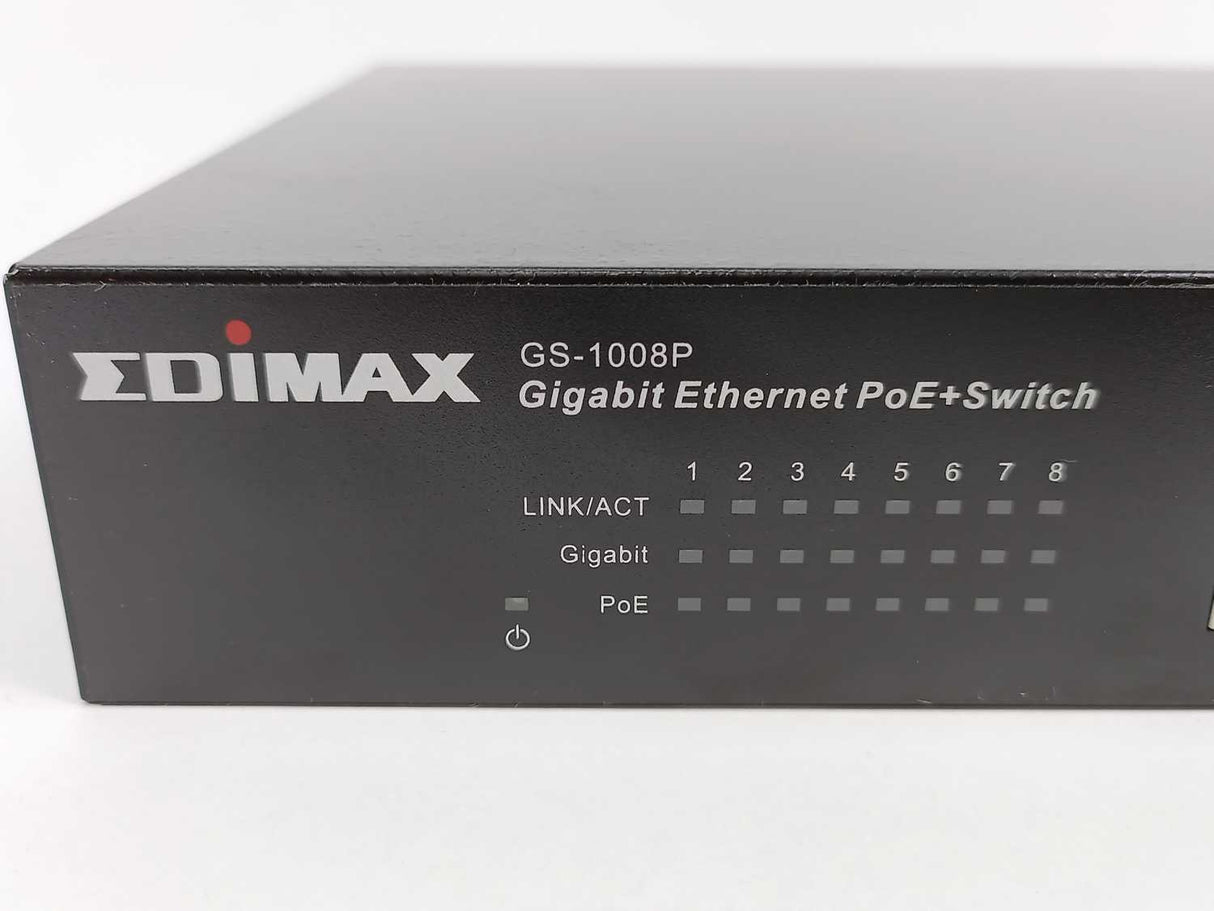 EDIMAX GS-1008P Gigabit Ethernet PoE+ Switch 100~240V w/ Power Cable