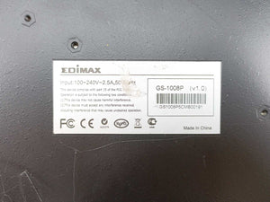EDIMAX GS-1008P Gigabit Ethernet PoE+ Switch 100~240V w/ Power Cable