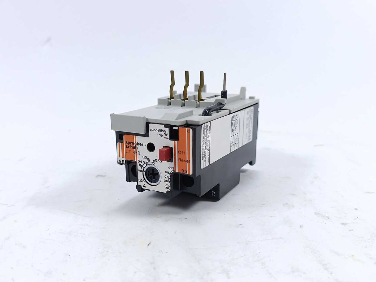 Sprecher+Schuh CT4-9 Thermal Overload Relay 0.35-0.55A. 9 Pcs.