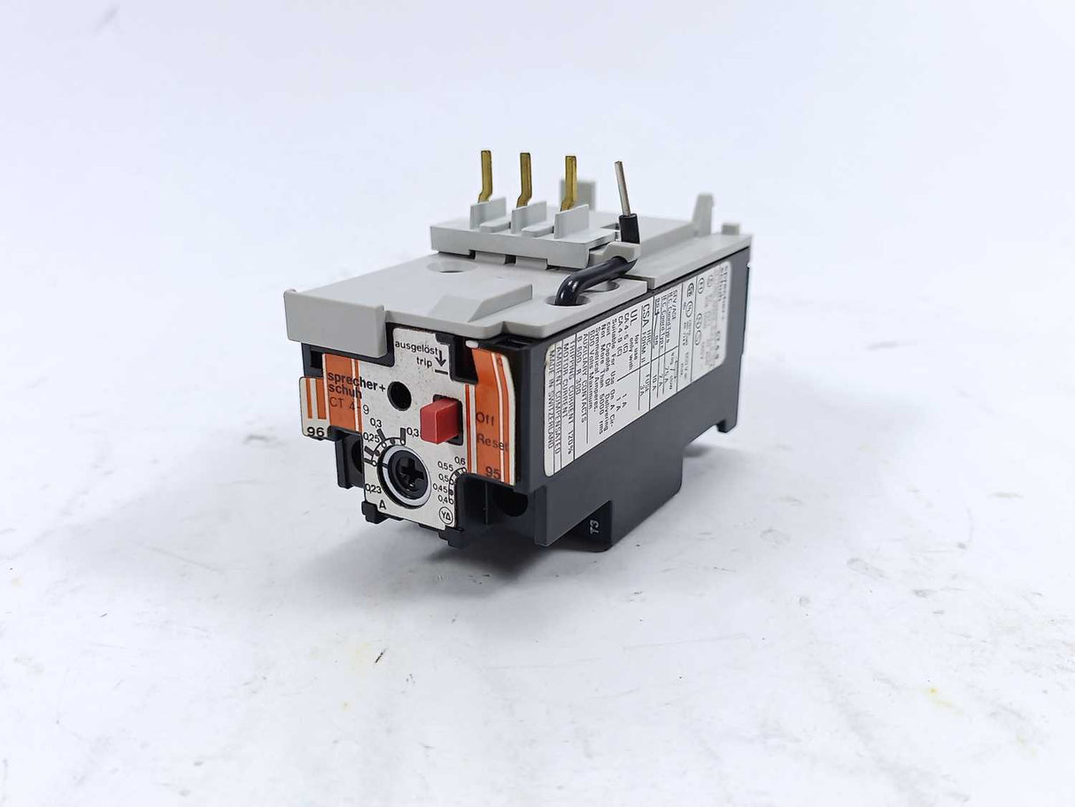 Sprecher+Schuh CT4-9 Thermal Overload Relay 0.23-0.35A. 7 Pcs.