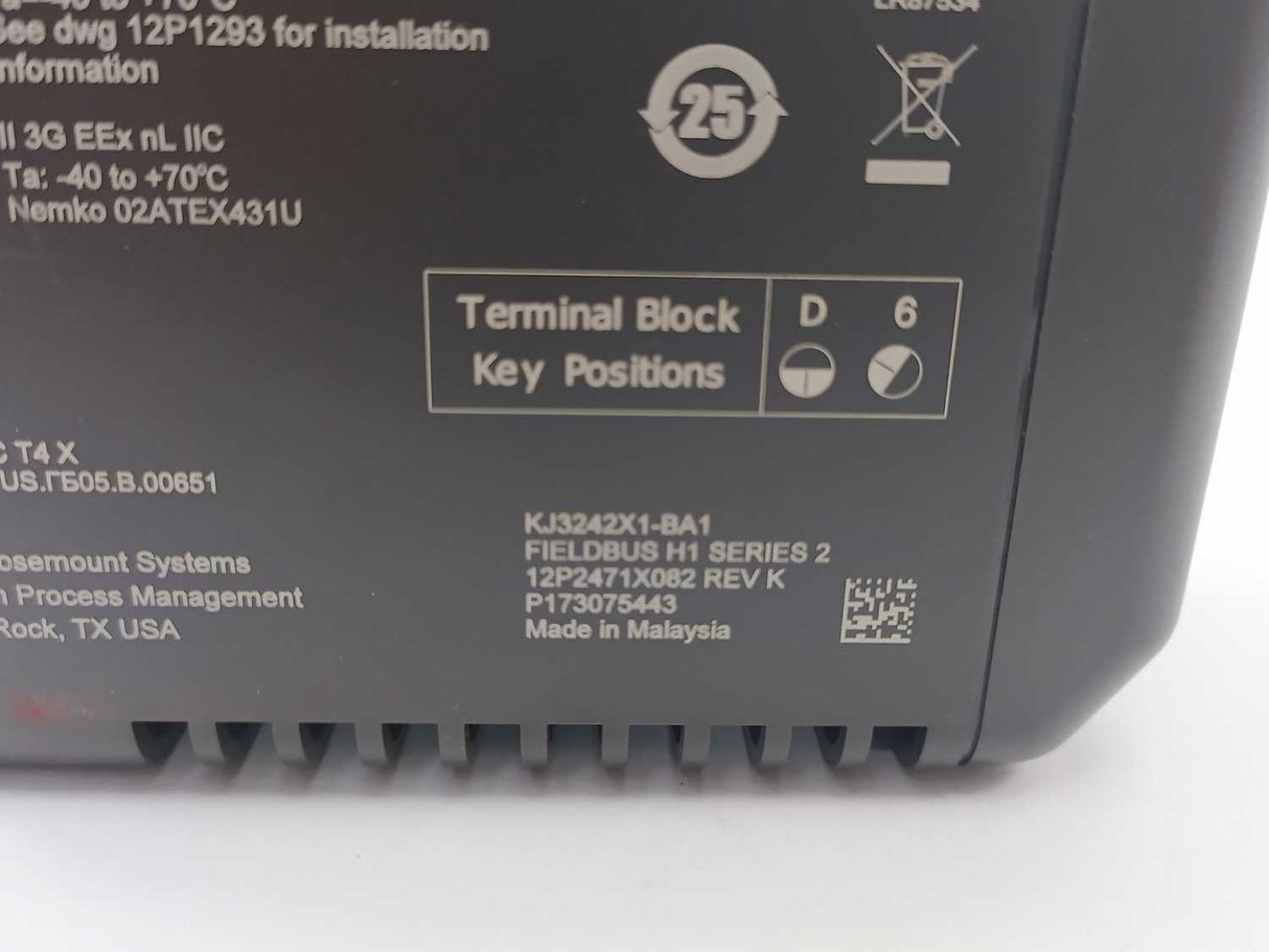 Fisher-Rosemount Systems 12P2471X082 KJ3242X1-BA1 Fieldbus H1 Series 2