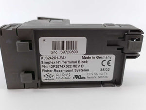 Fisher-Rosemount Systems 12P2574X022 KJ3242X1-EA1 H1 Terminal Block