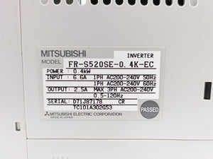 Mitsubishi FR-S520SE-0. 4K-EC S500 Inverter 0,4kW