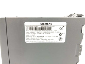Siemens 6SE6420-2UC15-5AA1 Micromaster 420