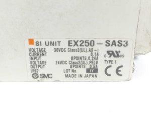 SMC EX250-SAS3 SI Unit w/ 8x VQC1101N-5