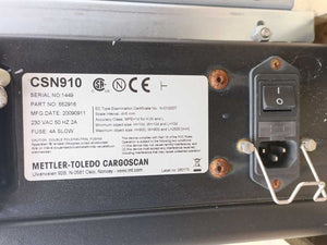 Mettler Toledo CSN910 Cargoscan Dimensioning System 230VAC, 50Hz, 2A