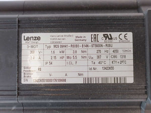LENZE MCS 09H41-RS0B0-B14N-ST5S00N-R0SU 13423655 Servo Motor 300V 3.4A 1.6kW