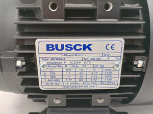 BUSCK ME90S-4 3-Phase Motor. 1,1kW