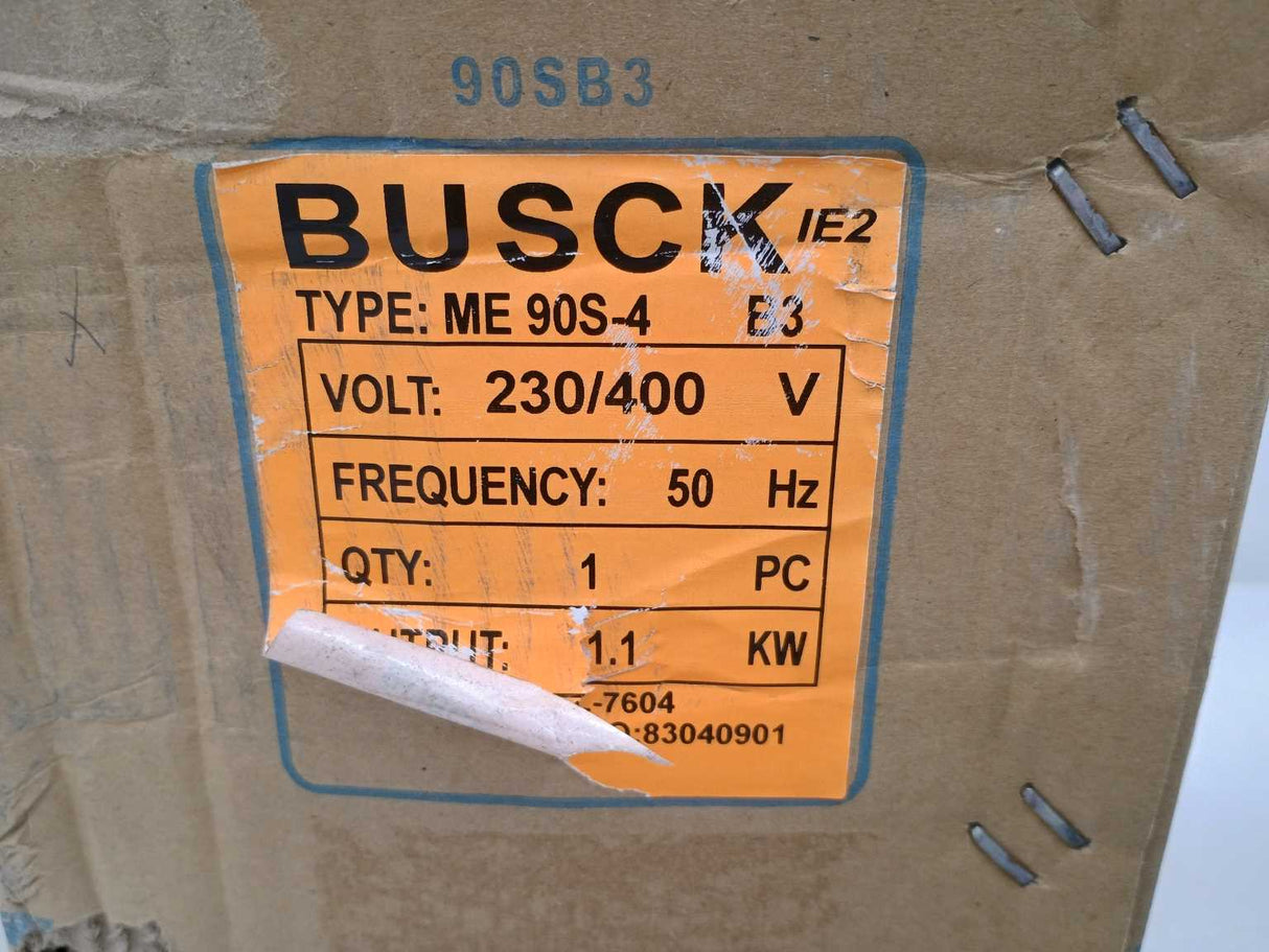 BUSCK ME90S-4 3-Phase Motor. 1,1kW