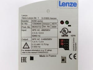 LENZE E82EV551C4C 13564644 8200 Frequency Inverter