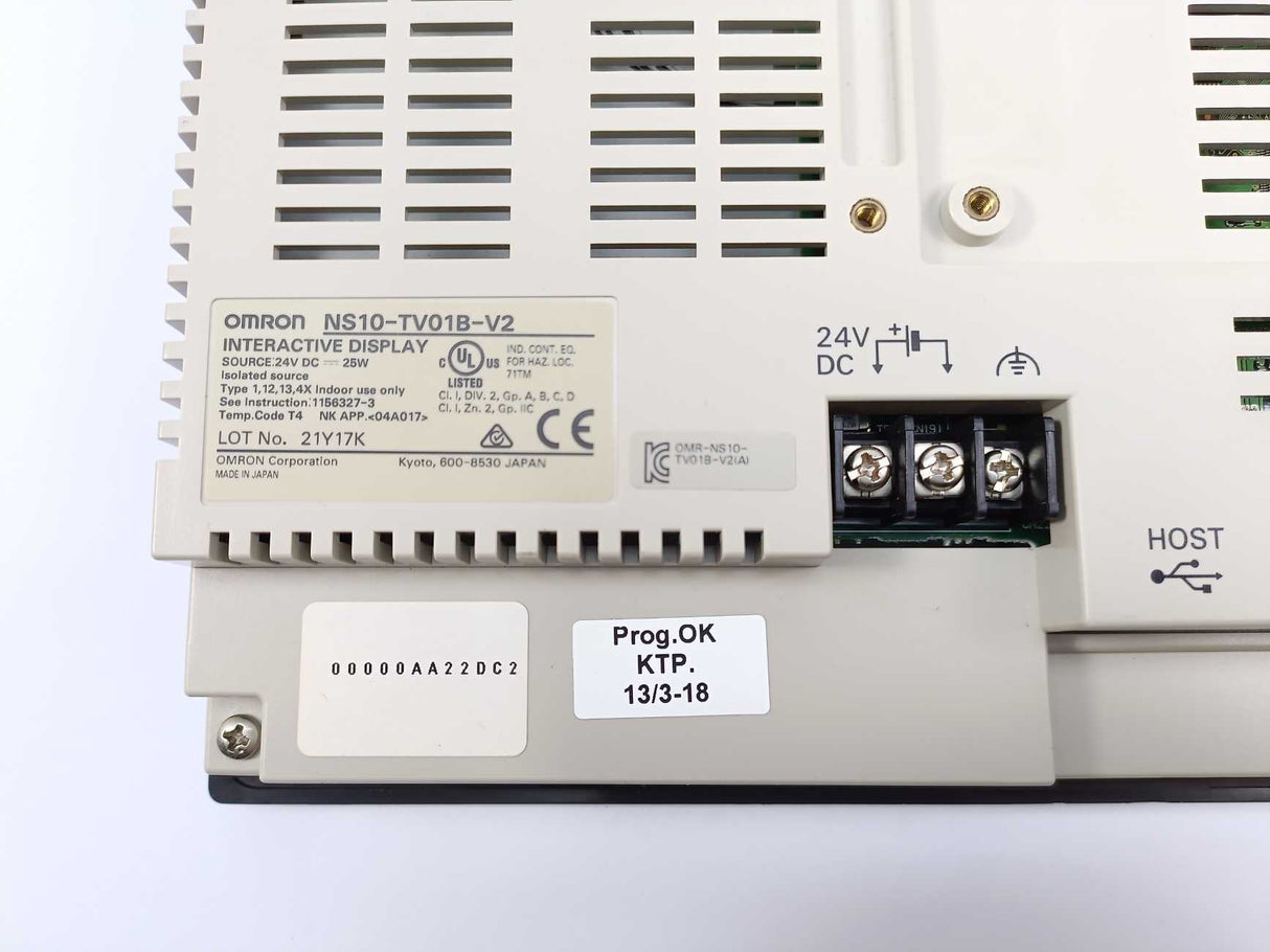 OMRON NS10-TV01B-V2 Interactive Display