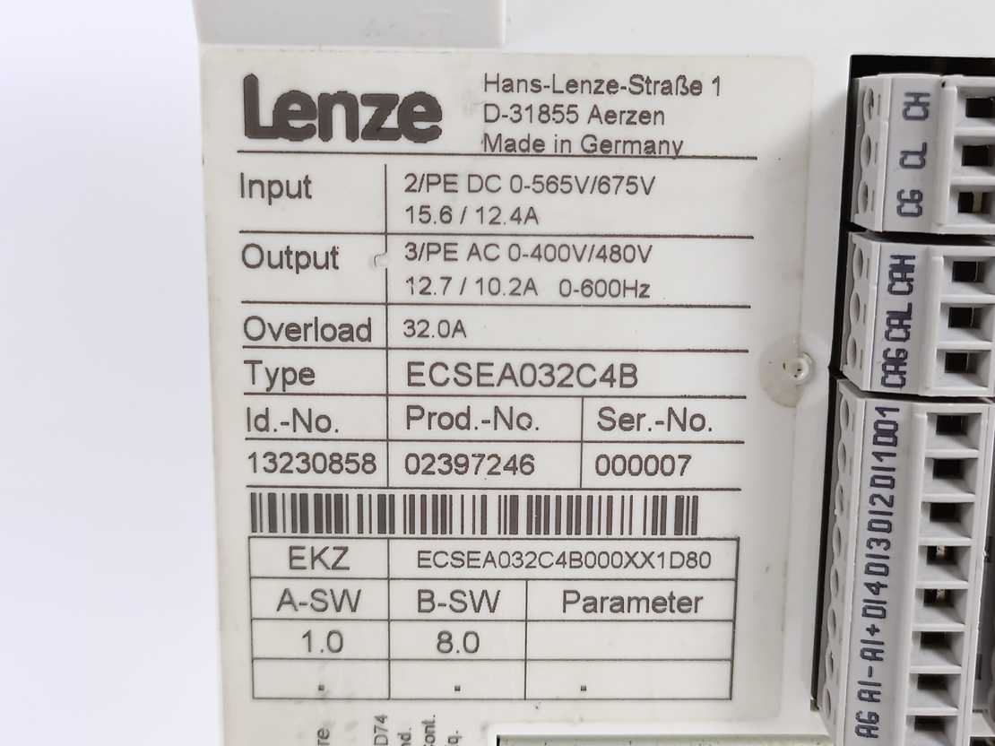 LENZE ECSEA032C4B 13230858 Servo Drive Axis Module