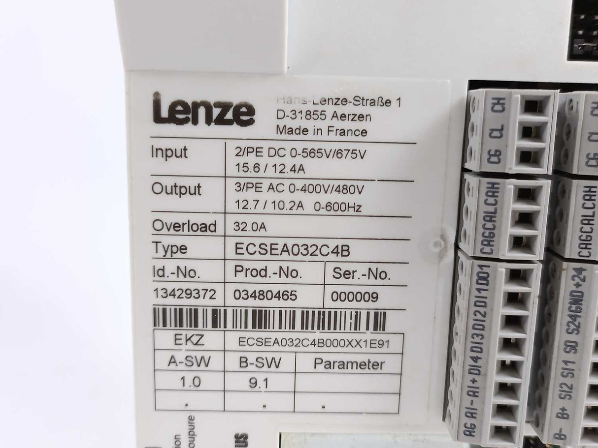 LENZE ECSEA032C4B 13429372 Servo Drive Axis Module