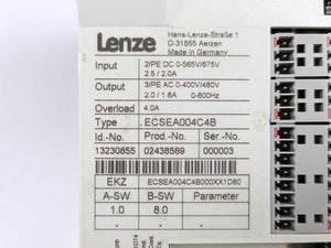 LENZE ECSEA004C4B 13230855 Servo Drive
