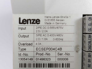 LENZE ECSEP004C4B 13054149 Servo Axis Module