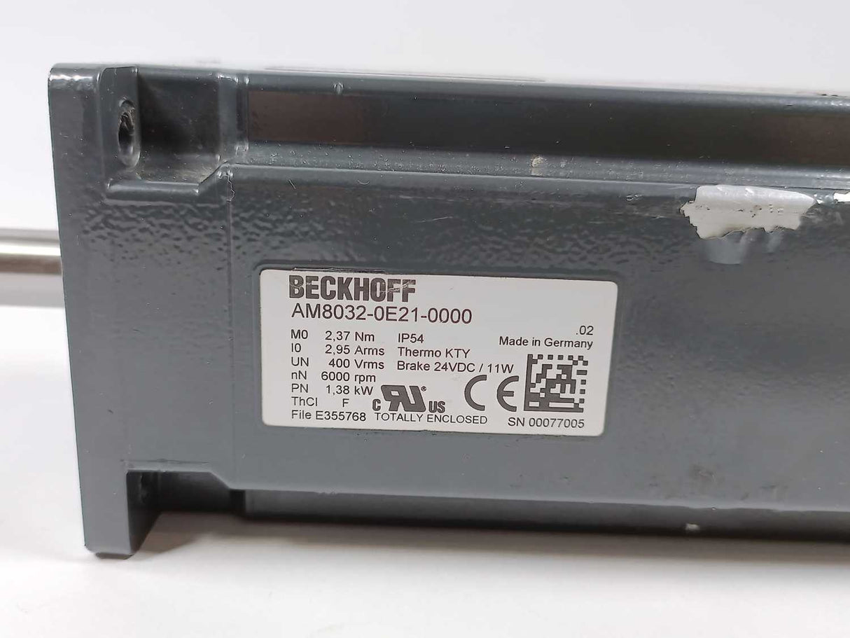 Beckhoff AM8032-0E21-0000 Servo Motor 2,37Nm 1,38kW