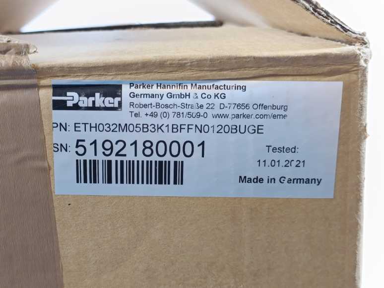 Parker ETH032M05B3K1BFFN0120BUGE High Force Electric Cylinder/Linear Actuator