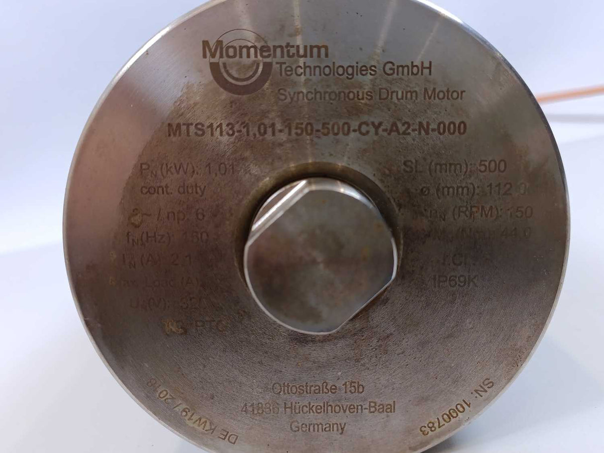 Momentum Technologies MTS113-1,01-150-500-CY-A2-N-000 Synchronous Drum Motor