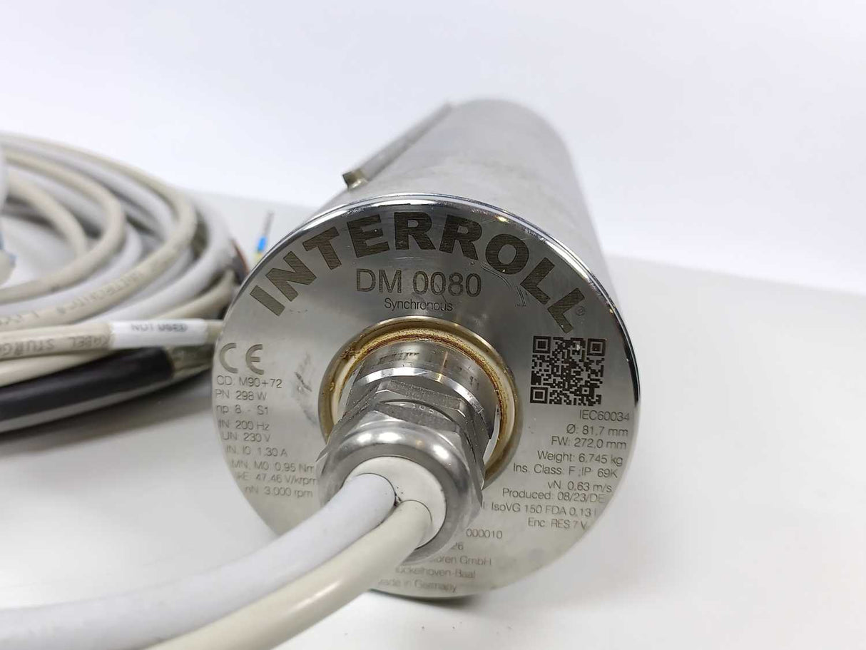 Interroll DM 0080 Synchronous Drum Motor - 298W, Ø 81,7mm, FW 272,0mm