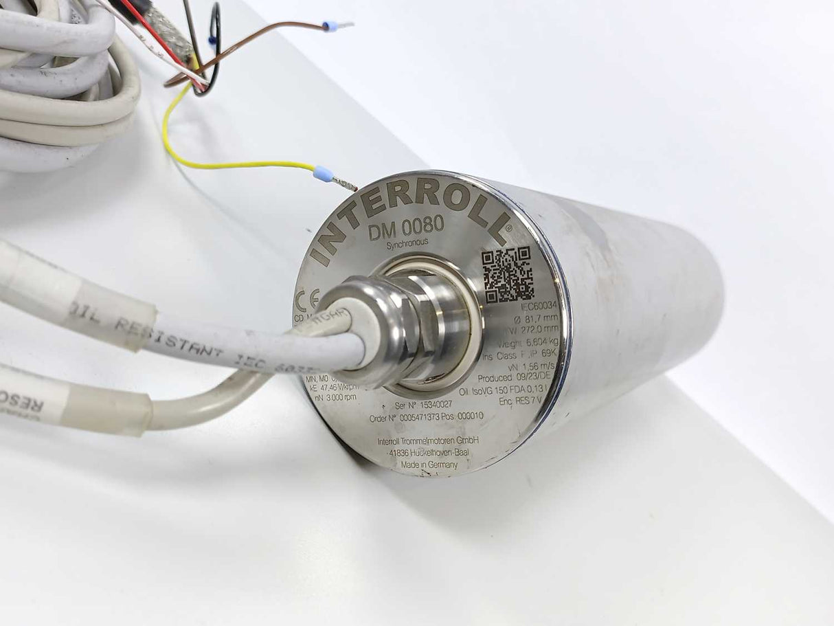 Interroll DM 0080 Synchronous Drum Motor - 298W, Ø 81,7mm, FW 272,0mm