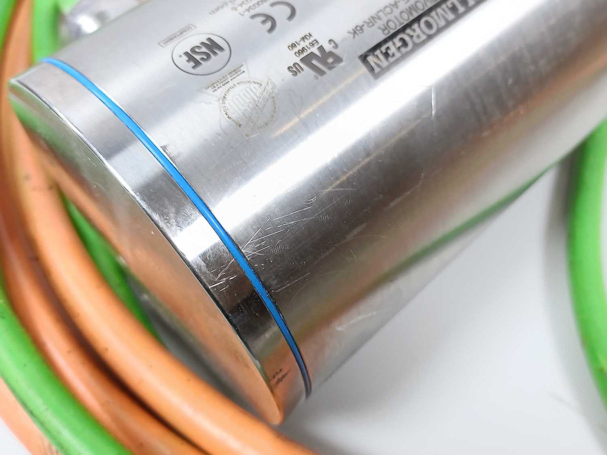 KOLLMORGEN AKMH42E-ACLNR-6K 3 Phase PM Servomotor. 1.09kW, 4000rpm, IP69K