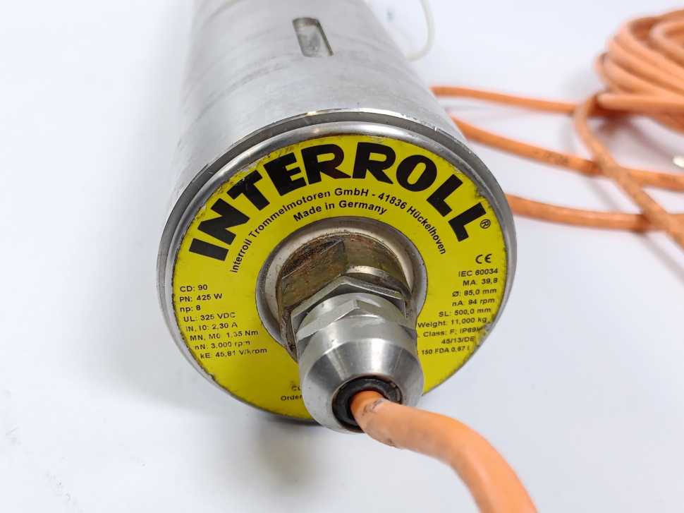 Interroll SN062D Drum Motor - 425W, Ø 85,0mm, SL 500,0mm