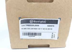 BONFIGLIOLI TR 060 2 20 LOW 60A1 CD 11 S5 VA SB KE KLUBERSYNT GE 46-1200