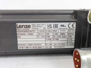 LENZE MCS06I60-RS0B0 Servo Motor w/ G85AP040MGCN2T27 Gear Box