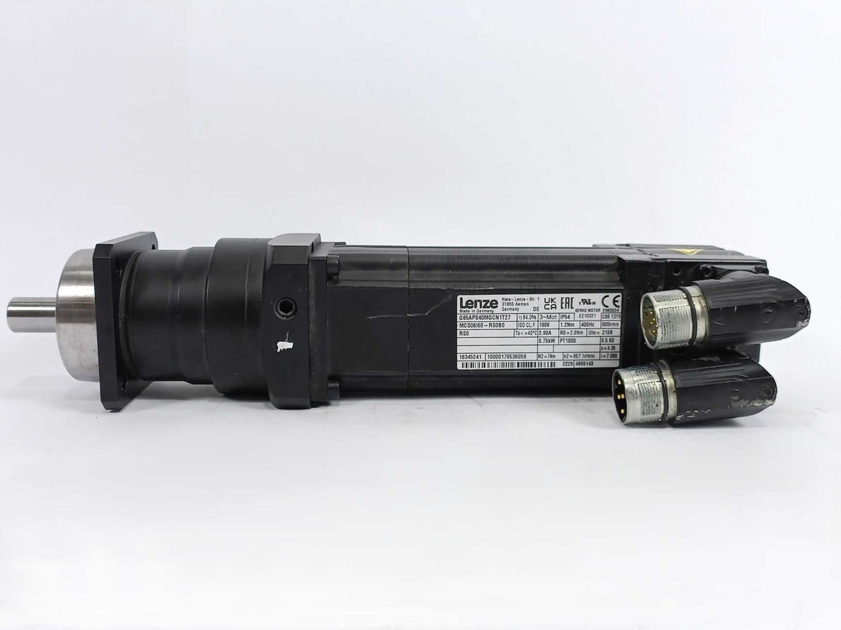 LENZE MCS06I60-RS0B0 Servo Motor w/ G85AP040MGCN1T27 Gear Box