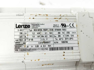 LENZE MCS 09F38-RS0P1-B14N-ST6S00N-R0XY 13293150 Servo Motor 330V 2.5A