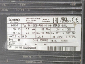 LENZE MCS 12L39-RS0B0-B19N-ST5F10N-R0SU 13483586 Servo Motor w/ 4656 EZ