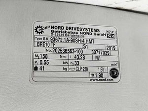 Nord SK93672.1A-90SH/4 HMT BRE10 TF Helical-Bevel Gearbox 0.55kW