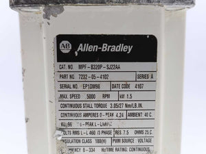 AB MPF-B320P-SJ22AA Ser. A 7232-05-4102 AC Servo Motor