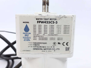 Oriental Motor FPW425C2-3 IP67 Water Tight Gear Motor