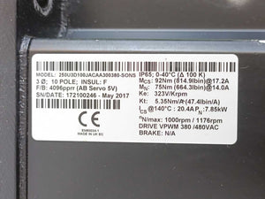 Control Techniques 250U3D100JACAA300380-SONS Unimotor FM Servo Motor INSUL: F