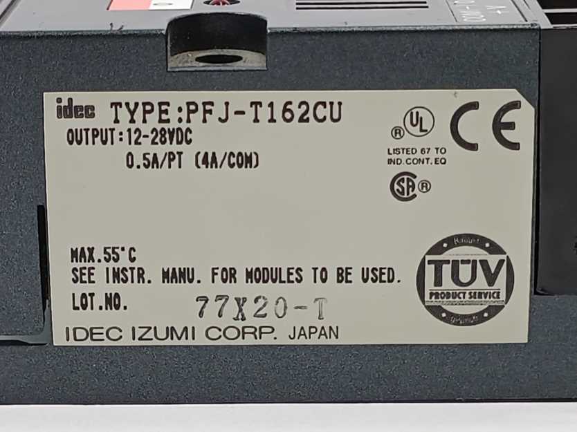 Idec Izumi Corp. PFJ-T162CU Tr. Output (Source 12-28V DC 0.5A)