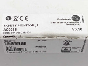 Ifm Electronic AC003S AS-Interface safety monitor