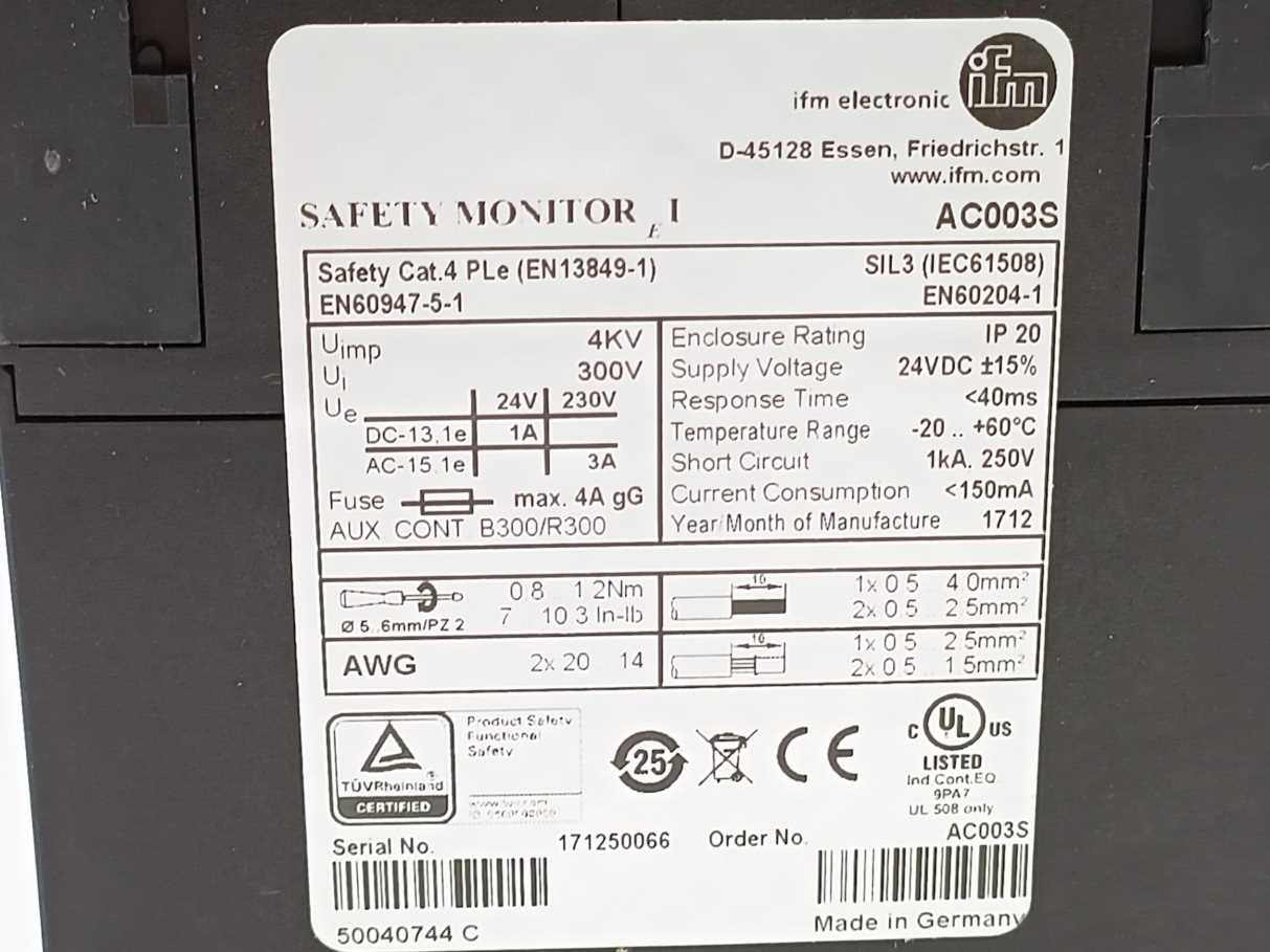 Ifm Electronic AC003S AS-Interface safety monitor
