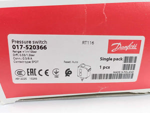 Danfoss 017-520366 Pressure switch, RT116