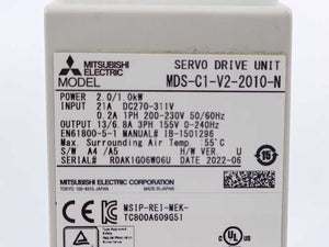Mitsubishi MDS-C1-V2-2010-N Servo drive, 2.0/1.0kW, 21A,